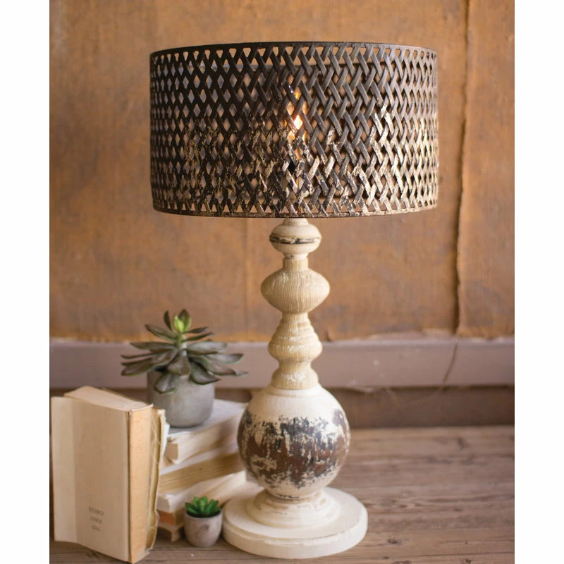 Discount โ Kalalou, Inc. Table Lamp, Round Metal Base With Perforated Metal Shade ๐ 4 Discount โ Kalalou, Inc. Table Lamp, Round Metal Base With Perforated Metal Shade ๐ - Image 2