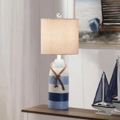 Outlet 💯 StyleCraft Home Collection Nautical Rope Table Lamp, Blue Stripe Finish, Oatmeal Hardback Fabric Shade 👍 -Lamps Sales Store c9f1b622027d5d10 5536 w800 h800 b0 p0