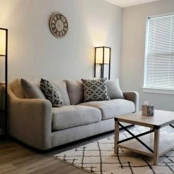 Hot Sale 😀 Kira Home Toro 63" Wood Floor Lamp, Shelves, Off White Shade, 23W CFL Bulb (100W 😍 -Lamps Sales Store cb41617200f60963 8646 w800 h800 b0 p0