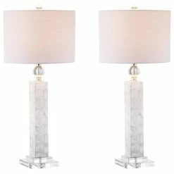 Brand new 🌟 JONATHAN Y Bailey 32" LED Seashell Table Lamp, White, Set Of 2 😀