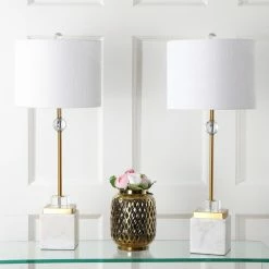 Budget 🔥 JONATHAN Y Dawson 30" Marble And Crystal Table Lamp, Brass, Set Of 2 ❤️ 12 Budget 🔥 JONATHAN Y Dawson 30" Marble And Crystal Table Lamp, Brass, Set Of 2 ❤️ -Lamps Sales Store d14163c30384f888 0246 w800 h800 b0 p0