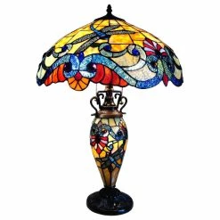 Top 10 😉 CHLOE Lighting, Inc. Chloe-Lighting 3-Light Tiffany Style Dragonfly Double Lit Table Lamp 🔥