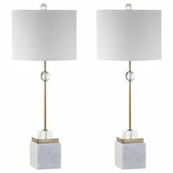 Budget 🔥 JONATHAN Y Dawson 30" Marble And Crystal Table Lamp, Brass, Set Of 2 ❤️ 14 Budget 🔥 JONATHAN Y Dawson 30" Marble And Crystal Table Lamp, Brass, Set Of 2 ❤️ -Lamps Sales Store d2417cd50384f88c 0246 w800 h800 b1 p0