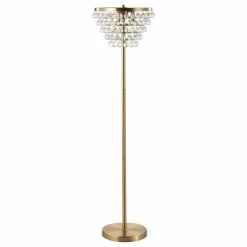 Hot Sale 🔥 JONATHAN Y Jemma Crystal, Metal LED Floor Lamp, 60", Brass Gold ⭐ -Lamps Sales Store d2b1285a0387c03a 5575 w800 h800 b1 p0