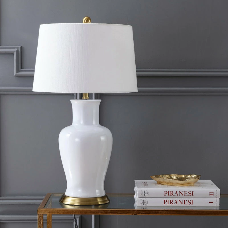 Cheapest 🥰 JONATHAN Y Julian 29" Ceramic Table Lamp, White/Gold 💯 6 Cheapest 🥰 JONATHAN Y Julian 29" Ceramic Table Lamp, White/Gold 💯 - Image 4