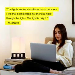 Buy 😀 Brightech Maxwell Table, Nightstand, Desk & Table Lamp, Classic Black ⭐ -Lamps Sales Store d9716aae0eb29070 7826 w800 h800 b0 p0