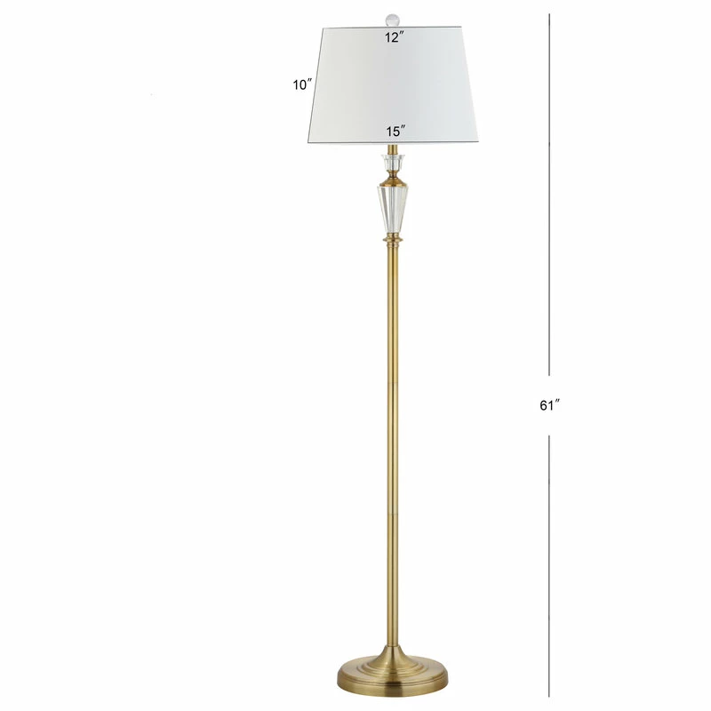 Deals ❤️ JONATHAN Y Harper 61" Crystal And Metal Floor Lamp, Brass Gold And Clear 😍 12 Deals ❤️ JONATHAN Y Harper 61" Crystal And Metal Floor Lamp, Brass Gold And Clear 😍 - Image 10