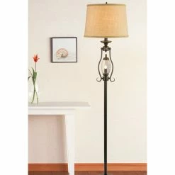 Budget ⭐ Fangio Lighting 60" Black Metal And Glass Floor Lamp With Night Light ❤️ -Lamps Sales Store dbd1cead05e9d1ba 5431 w800 h800 b0 p0