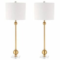 Cheap 🎁 JONATHAN Y Hollis 34" Metal Table Lamp, Set Of 2, Brass With Crystal Base 🤩 -Lamps Sales Store dcc179d90f76321e 8384 w800 h800 b1 p0