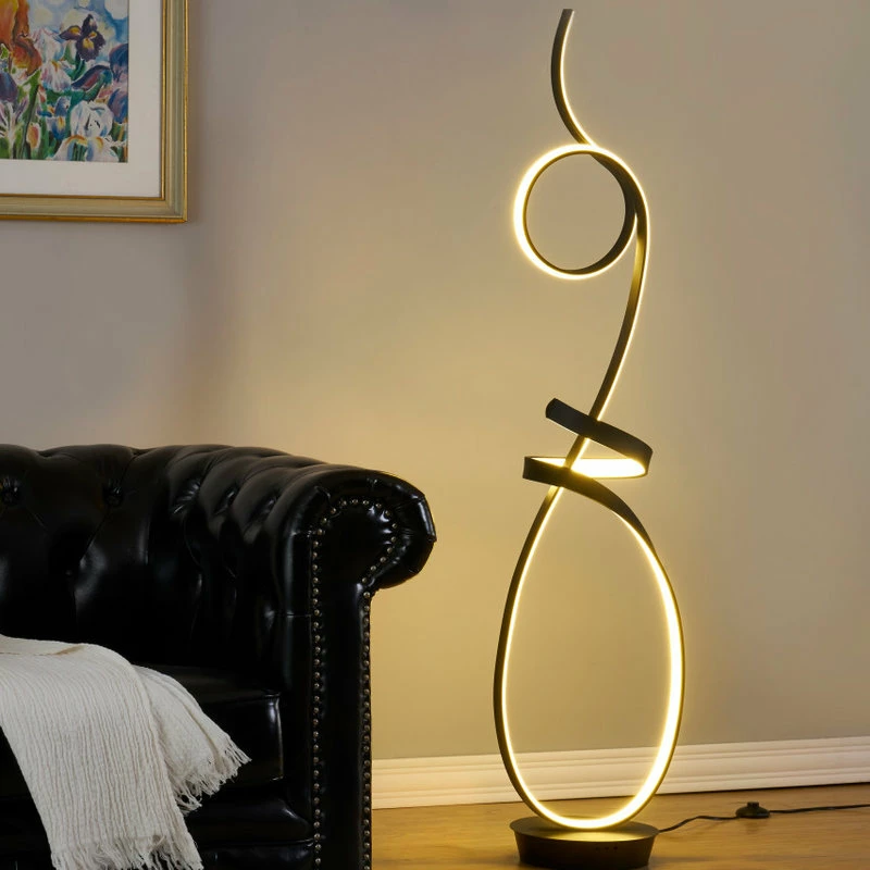 Hot Sale ⭐ Artiva Symphonie 68W Unique Modern Design LED Floor Lamp, Matte Black 😀 4 Hot Sale ⭐ Artiva Symphonie 68W Unique Modern Design LED Floor Lamp, Matte Black 😀 - Image 2
