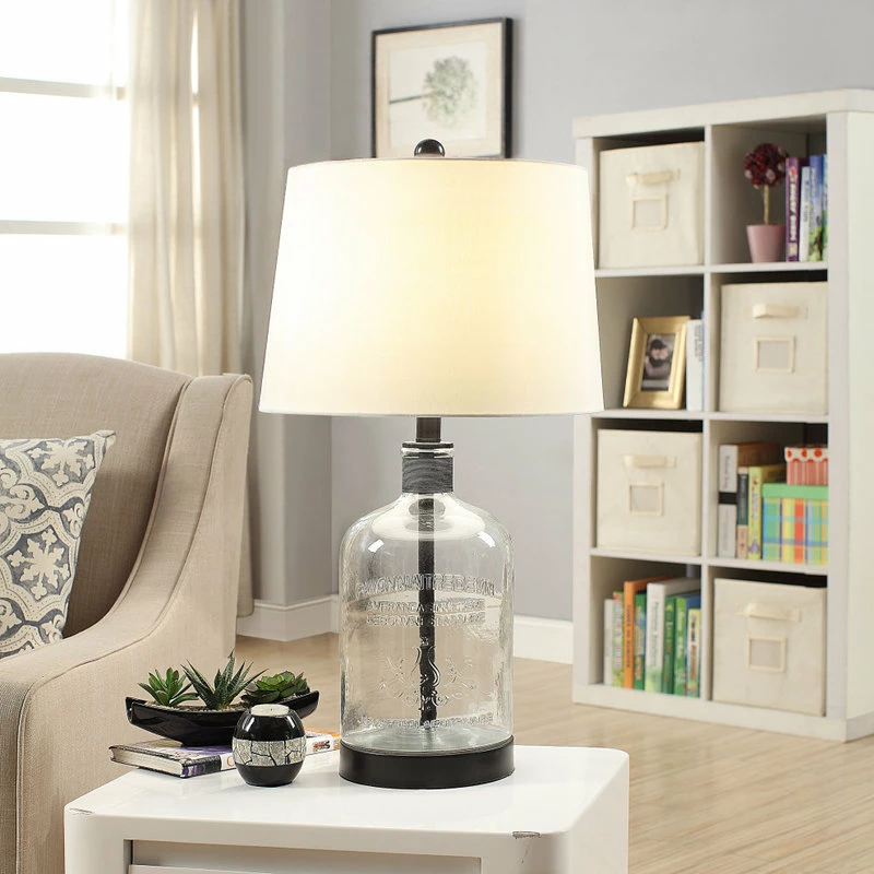 Wholesale 🔥 Crestview Collection Woodburn Metal And Glass 26.5"H Table Lamp 👏 4 Wholesale 🔥 Crestview Collection Woodburn Metal And Glass 26.5"H Table Lamp 👏 - Image 2