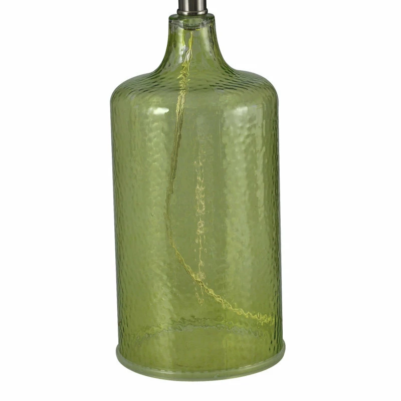 Brand new ๐ StyleCraft Home Collection Seeded Glass In Meadow Green 21.5 In Tall With Natural Linen Shade โจ 6 Brand new ๐ StyleCraft Home Collection Seeded Glass In Meadow Green 21.5 In Tall With Natural Linen Shade โจ - Image 4