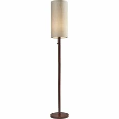 Wholesale 🔥 Adesso Hamptons Floor Lamp - Walnut Wood 🔥