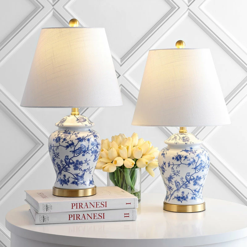 Best deal 🛒 JONATHAN Y Penelope 22" Chinoiserie Table Lamp, Blue And White, Set Of 2 🤩 5 Best deal 🛒 JONATHAN Y Penelope 22" Chinoiserie Table Lamp, Blue And White, Set Of 2 🤩 - Image 3