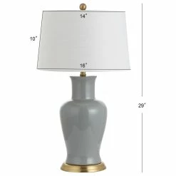 Promo 👍 JONATHAN Y Julian 29" Ceramic Table Lamp, Gray 👏 -Lamps Sales Store e9d11bb40387c04c 1238 w800 h800 b1 p0
