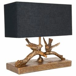 Outlet 🌟 CREATIVE CO-OP Rustic Birds-On-Branch Lamp With Rectangle Flax Shade, Gold 👍 -Lamps Sales Store ea2182d90ea2de47 8276 w800 h800 b1 p0