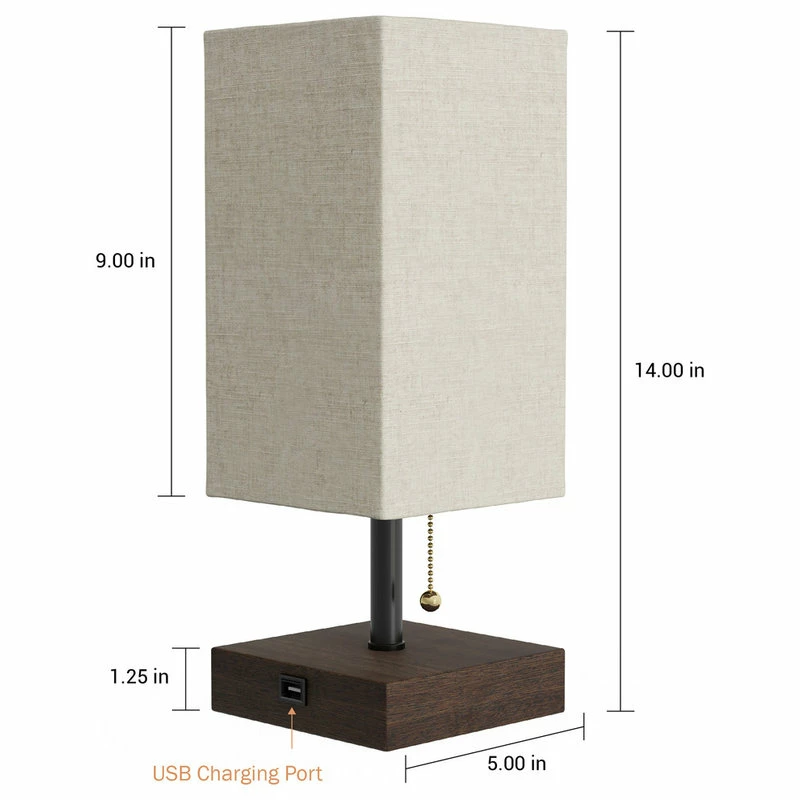 Best deal π Lavish Home Usb Led Rectangle Lamp With Wood Base π₯° 5 Best deal π Lavish Home Usb Led Rectangle Lamp With Wood Base π₯° - Image 3