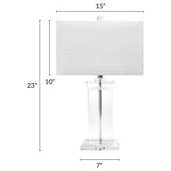 Budget 😍 NuLOOM 25" Helena Crystal Ionic Column Cotton Shade Clear Table Lamp 👏 -Lamps Sales Store f5c171350db9f8c3 8092 w800 h800 b1 p0