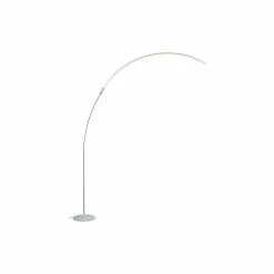 Coupon ✔️ Anzy LED Floor Lamp, Curved, Contemporary Minimalist Lighting, Silver ⌛