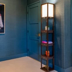 Flash Sale 👍 Brightech Maxwell Drawer Edition - Shelf & LED Floor Lamp Combination, Havana Br ⌛ -Lamps Sales Store f88161840eb706cd 5642 w800 h800 b0 p0