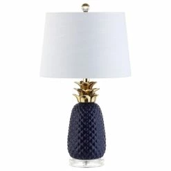 Best Sale 🧨 JONATHAN Y Pineapple 23'' Classic Vintage Ceramic LED Table Lamp, Navy/Gold ✔️ -Lamps Sales Store fa41bf0a0387bfd8 1173 w800 h800 b1 p0