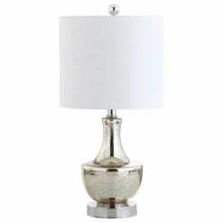 Buy 🤩 JONATHAN Y Colette 20" Mini Glass Table Lamp, Silver, Single 💯 -Lamps Sales Store fc016b2d0387bcf8 0386 w800 h800 b1 p0