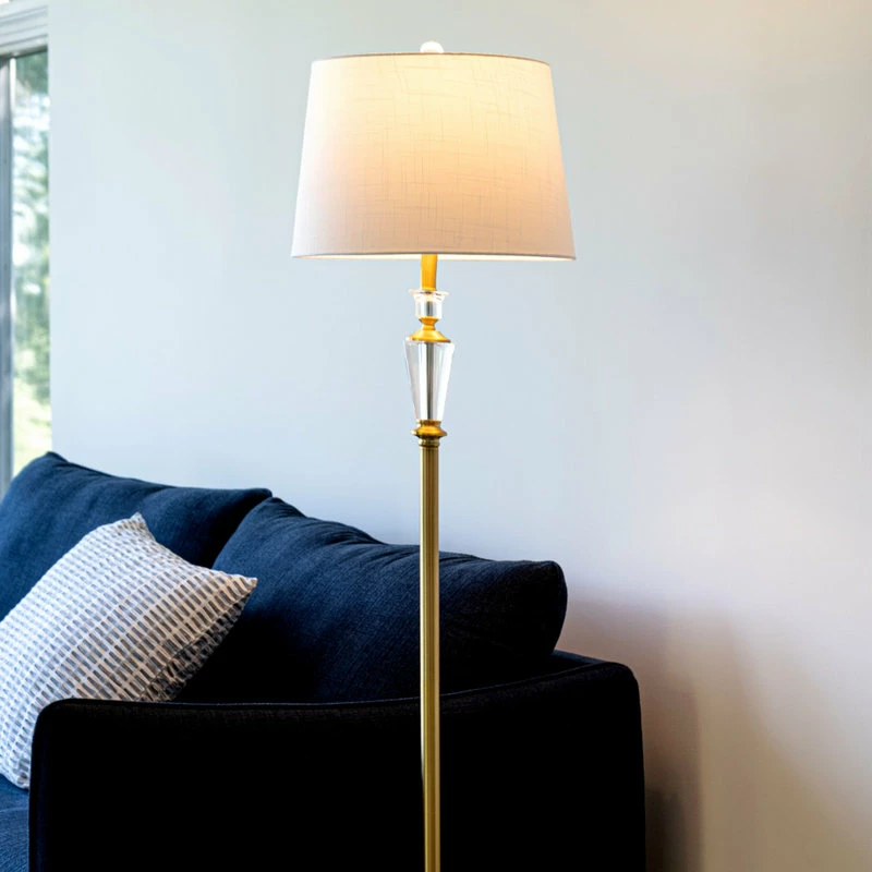 Deals ❤️ JONATHAN Y Harper 61" Crystal And Metal Floor Lamp, Brass Gold And Clear 😍 5 Deals ❤️ JONATHAN Y Harper 61" Crystal And Metal Floor Lamp, Brass Gold And Clear 😍 - Image 3