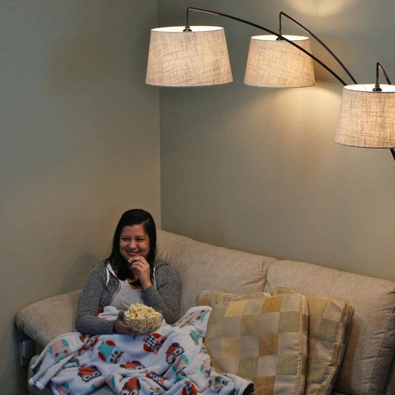 Buy 🎁 Kira Home Akira 78.5" Arc Floor Lamp, Weighted Base, 3-Way Switch, Oatmeal ⭐ 4 Buy 🎁 Kira Home Akira 78.5" Arc Floor Lamp, Weighted Base, 3-Way Switch, Oatmeal ⭐ - Image 2