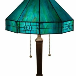 Best Sale 😀 Warehouse Of Tiffany, Inc Warehouse Of Tiffany Maeve Tiffany Style 2-Light Turquoise Table Lamp ✔️