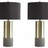 Budget 🎉 Ashley Furniture Industries Ashley Furniture Jacek Metal Table Lamp In Gray And Brass (Set Of 2) 🥰 2 Budget 🎉 Ashley Furniture Industries Ashley Furniture Jacek Metal Table Lamp In Gray And Brass (Set Of 2) 🥰 -Lamps Sales Store home design 115