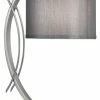Flash Sale 🔔 Woodbridge Lighting Inc. Woodbridge Lighting Eclipse Drum Shade Table Lamp, Gray, Satin Nickel 🤩 -Lamps Sales Store home design 35