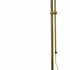 Coupon 🎁 Cal Lighting Pharmacy Floor Lamp With Adjusted Pole, Antique Brass Finish/Antique Brass Shade 😍