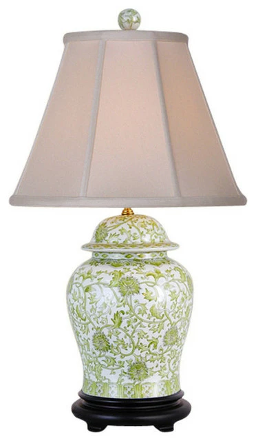 Outlet โ William Sung Green And White Floral Pattern Porcelain Temple Jar Table Lamp 29" ๐ 3 Outlet โ William Sung Green And White Floral Pattern Porcelain Temple Jar Table Lamp 29" ๐