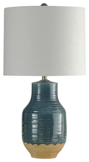 Promo ๐ฅฐ StyleCraft Home Collection Prova Blue Dipped Ceramic Body Table Lamp With Hardback Shade โญ 3 Promo ๐ฅฐ StyleCraft Home Collection Prova Blue Dipped Ceramic Body Table Lamp With Hardback Shade โญ