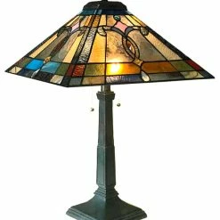 Best deal 🥰 CHLOE Lighting, Inc. CHLOE Lighting JONATHAN Mission 2-Light Antique Dark Bronze Table Lamp 16" 🛒