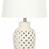 Cheapest 🎉 Fangio Lighting 26" White Ceramic Table Lamp With Lattice Design 🧨 -Lamps Sales Store home design 92