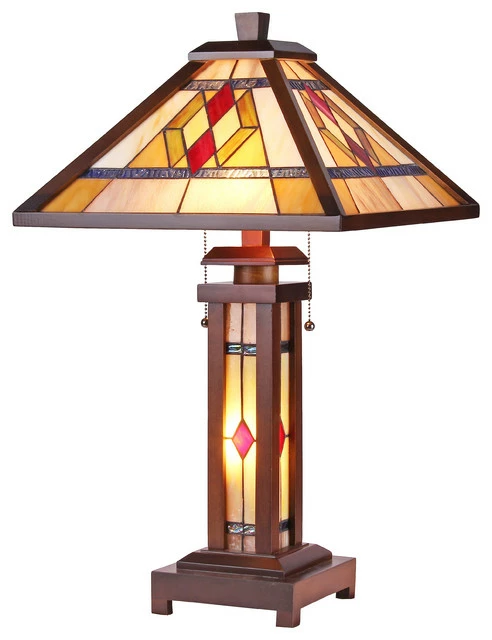 Hot Sale ❤️ CHLOE Lighting, Inc. Chloe Lighting Gareth Mission 3 Light Double Lit Wooden Table Lamp 🔥 3 Hot Sale ❤️ CHLOE Lighting, Inc. Chloe Lighting Gareth Mission 3 Light Double Lit Wooden Table Lamp 🔥